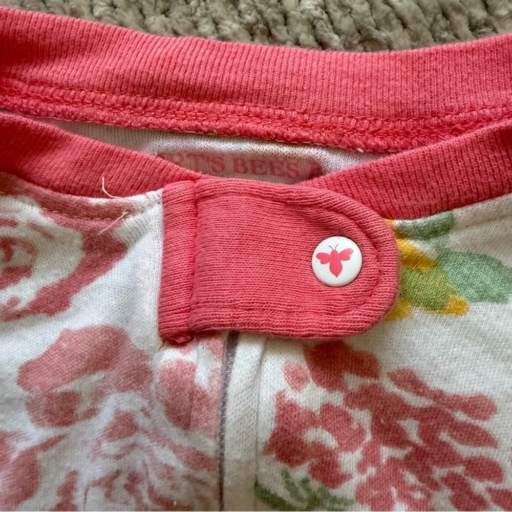 Burt's‎ Bees Baby Floral Footed Sleeper 0–3M Organic Cotton